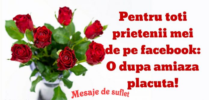 O după amiază plăcută!