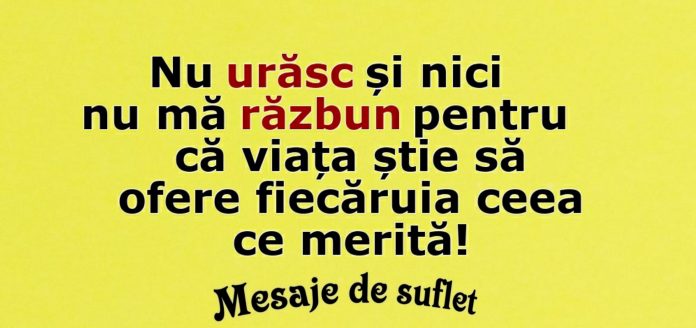 Nu urăsc si nici nu mă răzbun