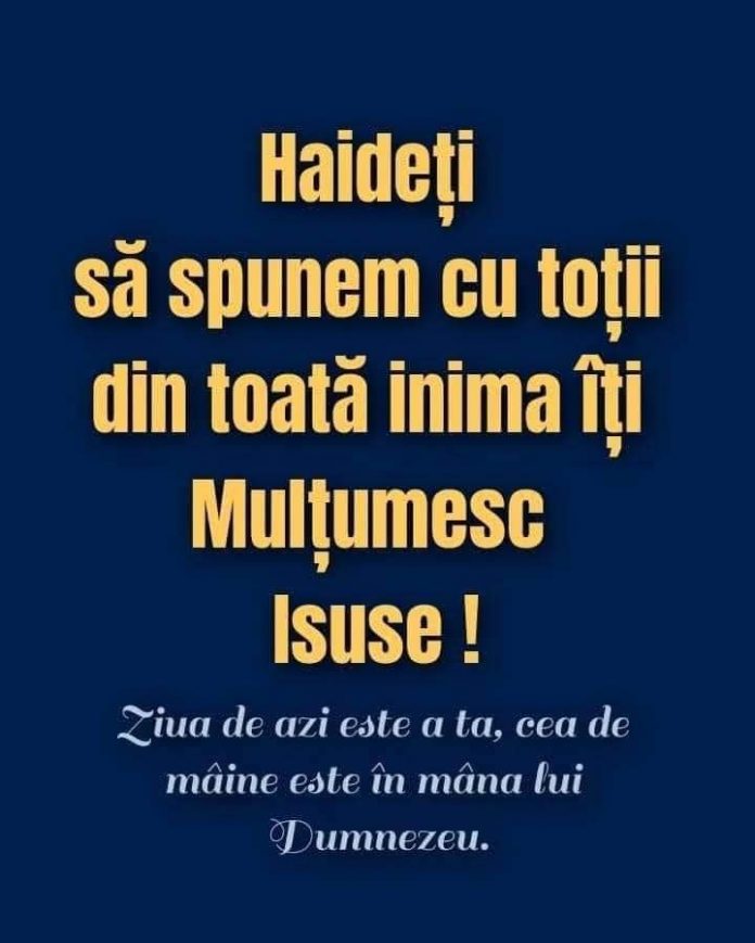 Îți mulțumesc Iisuse