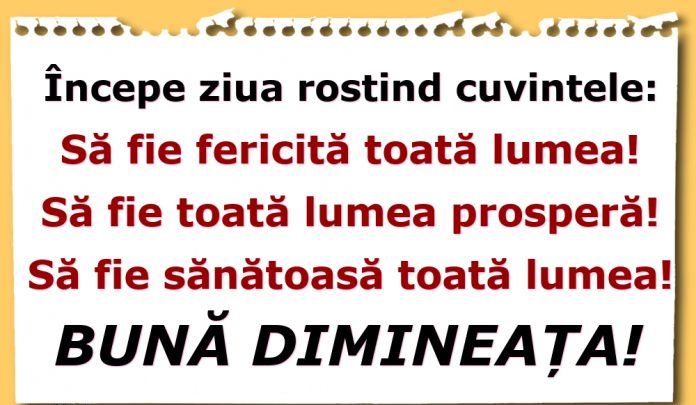 buna dimineata