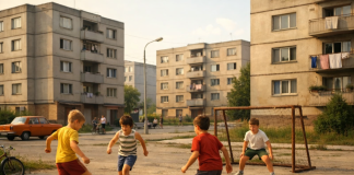S-a trăit cu adevărat prost între 1965–1989? Ce își amintesc românii din anii ’70 și ’80 Copii jucând fotbal între blocuri în România anilor ’70