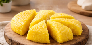 Puțini știu cât de sănătoasă este mămăliga. 8 beneficii care o fac mai bună decât cred mulți Mămăligă tradițională românească servită pe platou din lemn