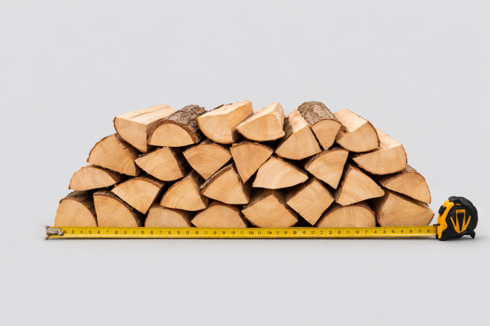 metru-ster-vs-metru-cub-lemn.jpg Stivă de lemne măsurată pentru diferența dintre metru ster și metru cub