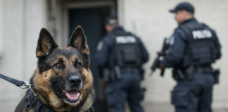 El este Nino, eroul poliției argeșene! Descoperirea lui a fost crucială Câinele polițist Nino în timpul unei percheziții antidrog în Argeș