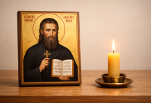 Icoană religioasă într-un cadru liniștit, simbol al trezviei spirituale