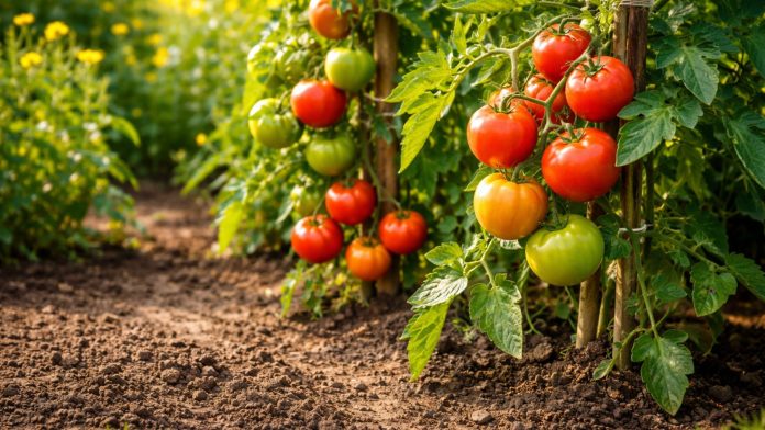 rosii plantate langa usturoi beneficii gradina