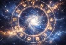 Portal astral activ între 20–31 martie. Zodiile care primesc protecție și noroc neașteptat Cerc zodiacal luminos cu energie cosmică, simbol al unei perioade astrologice intense