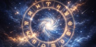 Portal astral activ între 20–31 martie. Zodiile care primesc protecție și noroc neașteptat Cerc zodiacal luminos cu energie cosmică, simbol al unei perioade astrologice intense