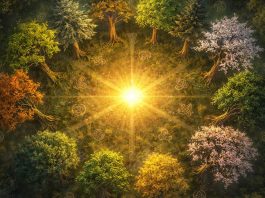 Horoscopul druidic 2026: zodiile chemate de forțe vechi. Se rup destine, se leagă jurăminte pădure mistică cu simboluri druidice și lumină naturală