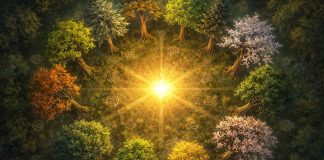 Horoscopul druidic 2026: zodiile chemate de forțe vechi. Se rup destine, se leagă jurăminte pădure mistică cu simboluri druidice și lumină naturală