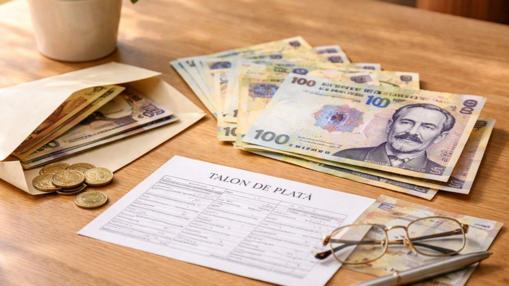 Pensionar ținând bani în mână, simbol al creșterii indemnizației în 2026