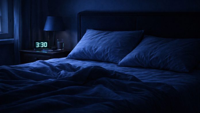 trezire noaptea la ora 3 dimineața, lumină slabă și atmosferă liniștită