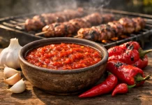 Sosul care schimbă gustul oricărei fripturi la grătar. Rețeta simplă pe care mulți o cer după prima masă Sos din roșii și ardei copți pentru friptură la grătar