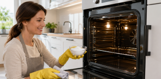 Trucul simplu care curăță cuptorul fără frecat. Ai nevoie doar de două ingrediente pe care le ai deja în casă Cuptor curat și strălucitor după folosirea unei metode simple cu bicarbonat și apă caldă