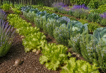Plantele pe care melcii le ocolesc în grădină. Ce să sădești pentru a-ți proteja legumele fără chimicale Lavandă și rozmarin plantați lângă legume într-o grădină pentru protecția naturală împotriva melcilor