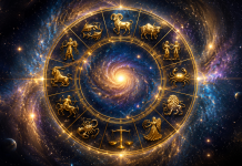 Din 1 iulie 2026, Universul deschide porțile norocului. Cinci zodii primesc șanse rare care le pot schimba destinul Cerc zodiacal luminos cu simbolurile zodiilor și energie astrală aurie care sugerează noroc și prosperitate