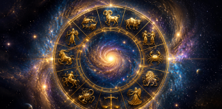 Din 1 iulie 2026, Universul deschide porțile norocului. Cinci zodii primesc șanse rare care le pot schimba destinul Cerc zodiacal luminos cu simbolurile zodiilor și energie astrală aurie care sugerează noroc și prosperitate