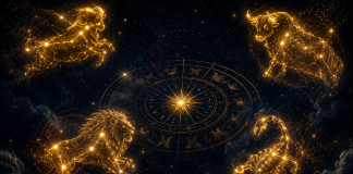 Cele patru zodii despre care astrologii spun că s-au născut sub o stea norocoasă. Parcă norocul le însoțește la fiecare pas Constelații și cerc zodiacal care simbolizează cele patru zodii considerate norocoase în astrologie.
