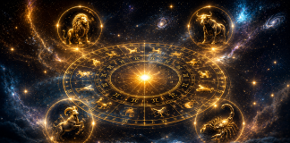 Horoscop 10-12 iulie. Patru zodii pot avea parte de un final de săptămână plin de surprize și oportunități Cerc zodiacal luminos și constelații care simbolizează horoscopul pentru perioada 10-12 iulie.
