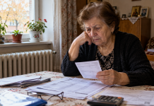 Ajutorul pentru încălzire 2026–2027. Cine poate primi bani și ce trebuie să faci înainte de sezonul rece Pensionară verificând actele pentru ajutorul de încălzire 2026-2027